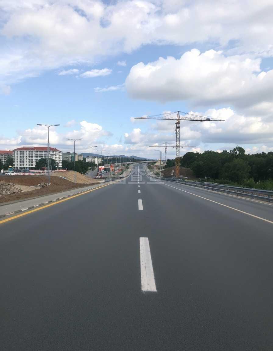 公路建筑工地景觀 土木工程與公路工程建設的交織圖景